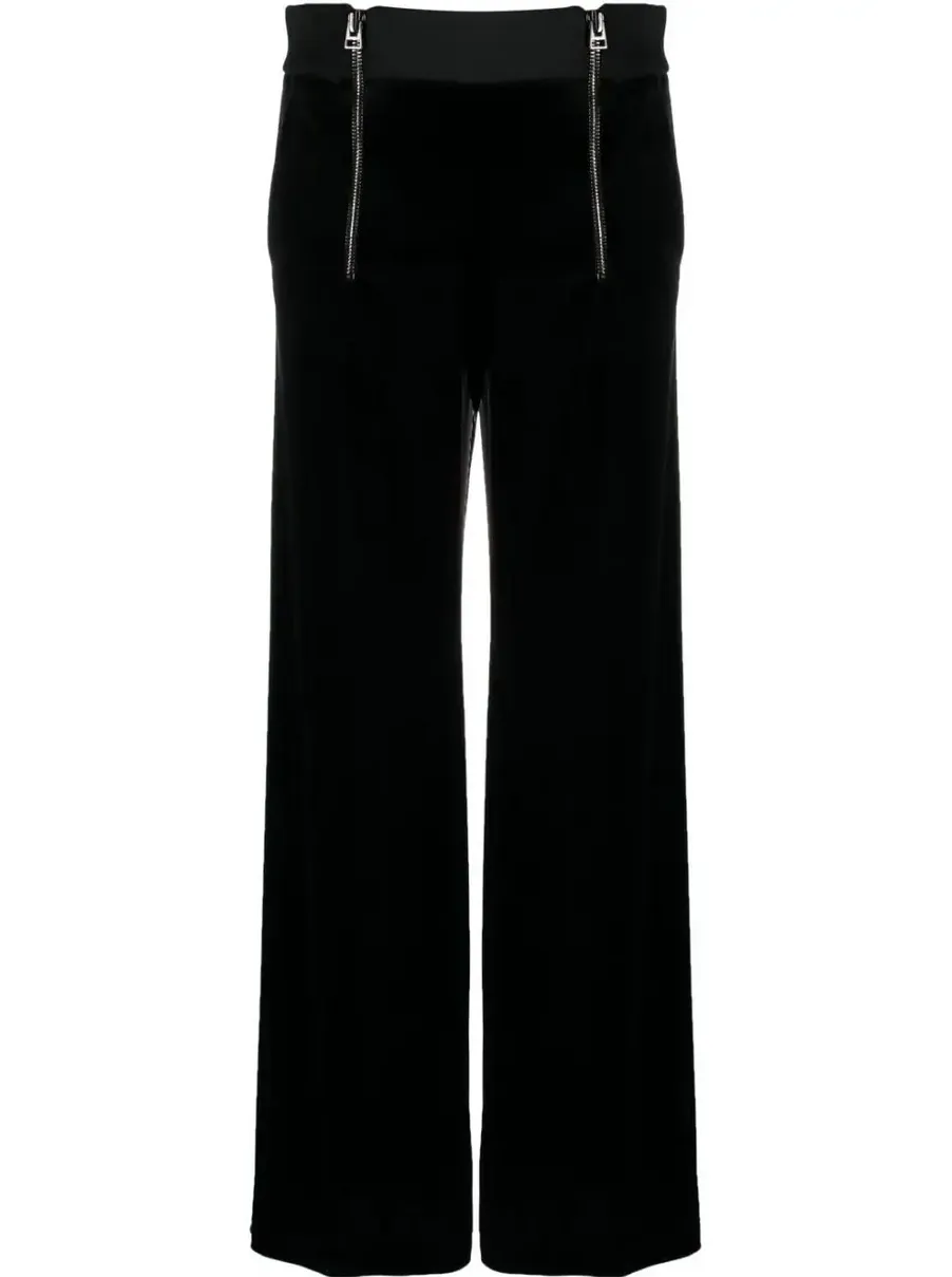 Tom Ford Womens Velvet Zippered Trousers In Black