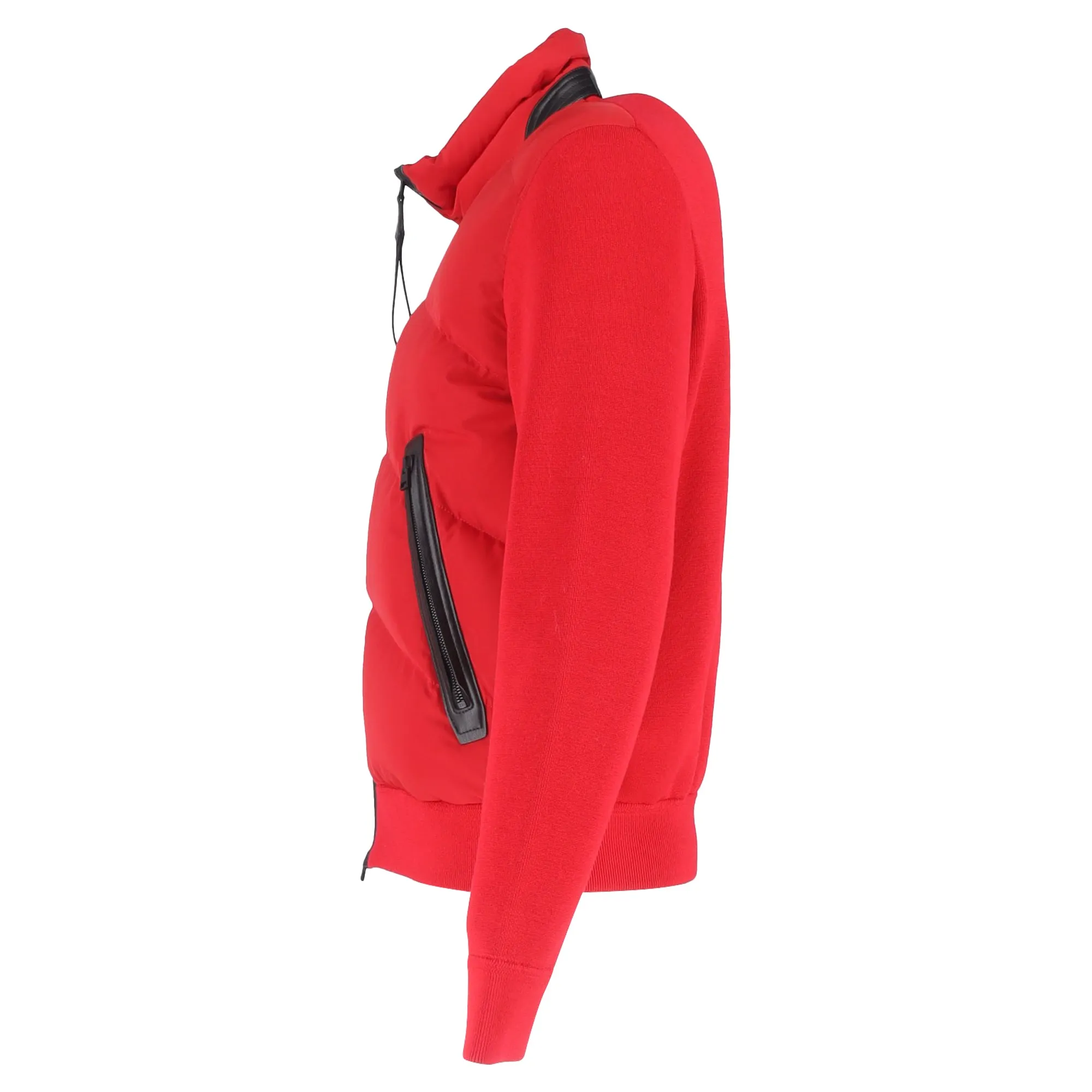 Tom Ford Zipped Down Jacket in Red Polyester