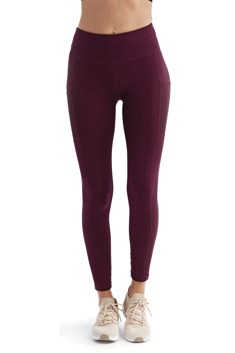 TriDri Womens Danica Leggings w/ Pockets - Mulberry - Closeout