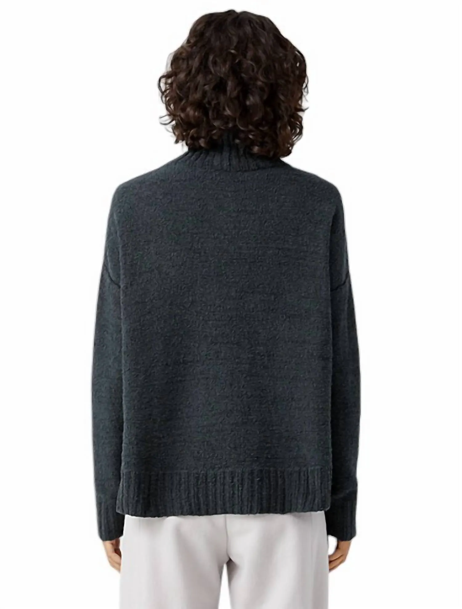 Turtle Neck Box Top In Ivy