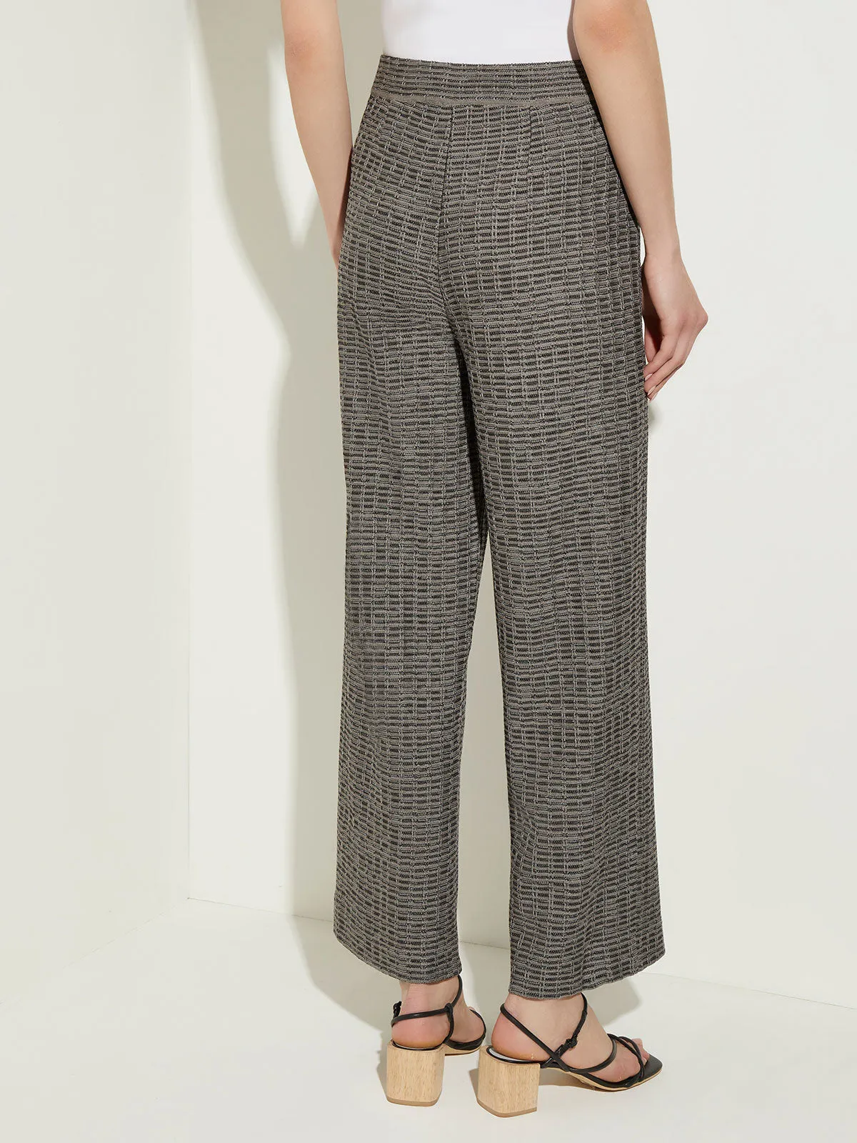 Tweed Wide Leg Knit Pants