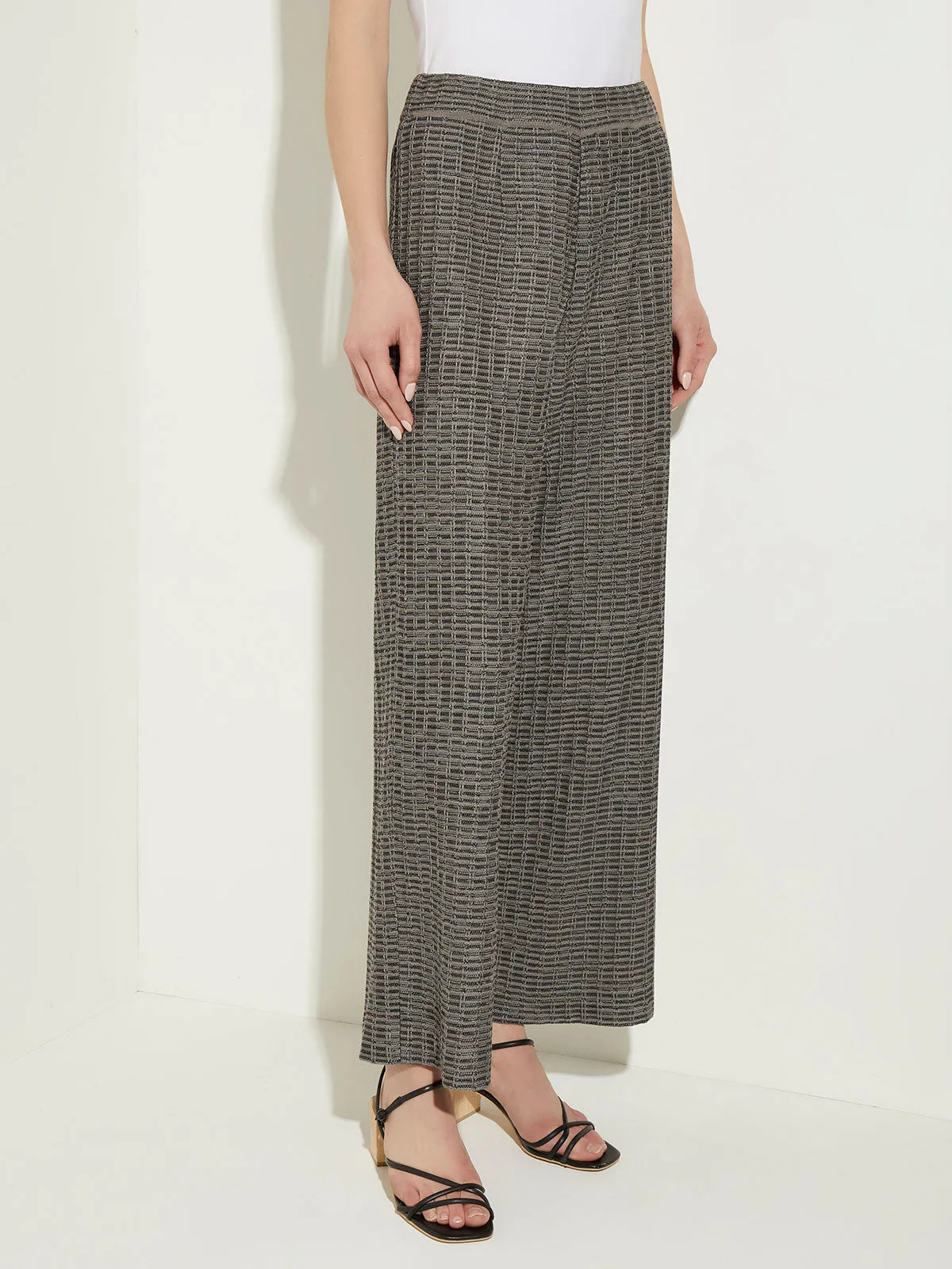 Tweed Wide Leg Knit Pants