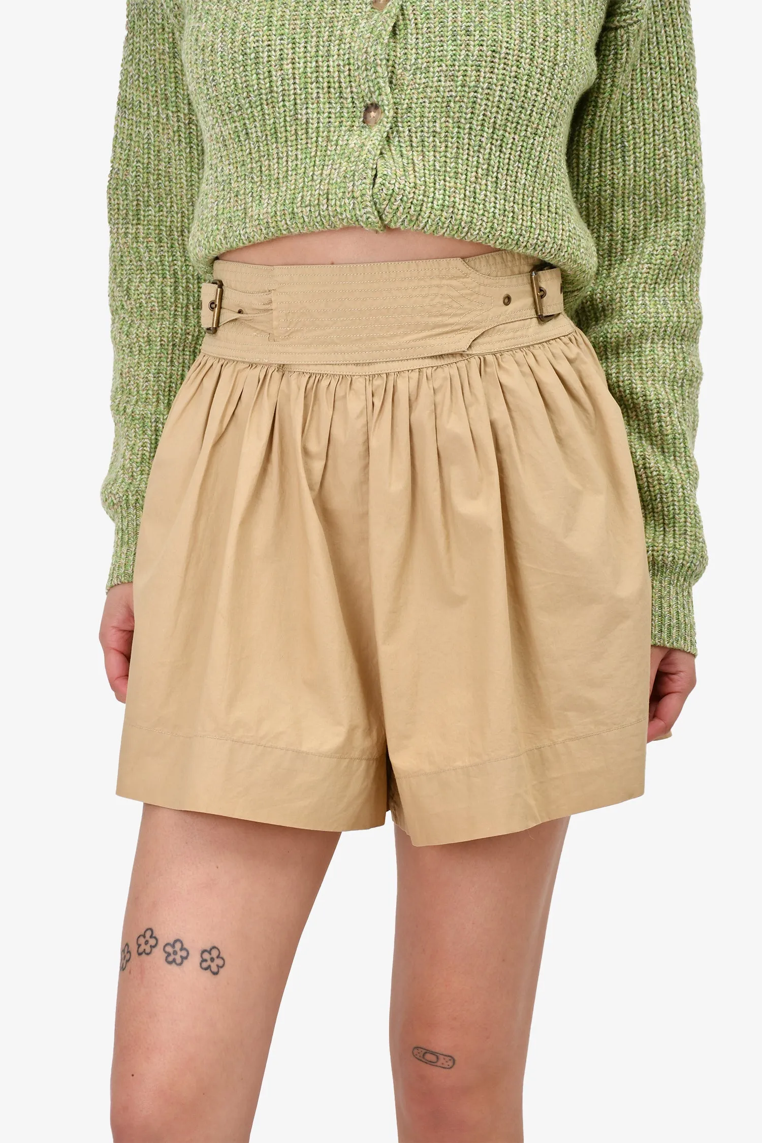 Ulla Johnson Beige High Waisted Shorts Size 2