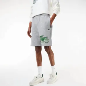 Unbrushed Cotton Fleece Short In Grey Chine