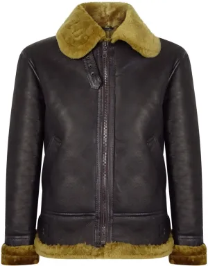 Vintage Sheepskin Pilot Jacket Cream Fur