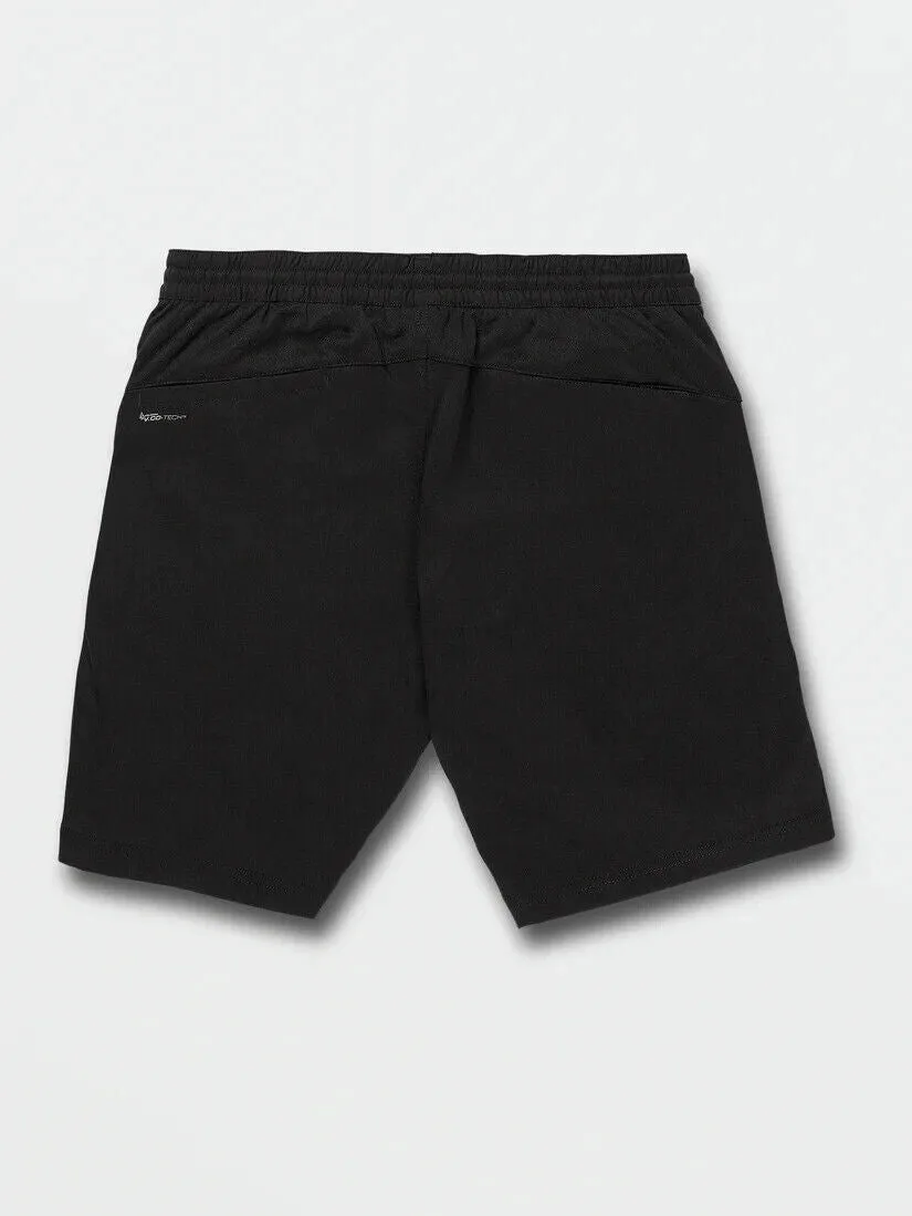 Volcom Rippah A1022200 Athletic Shorts Men's Black Nylon Elastic Waist MCWW89