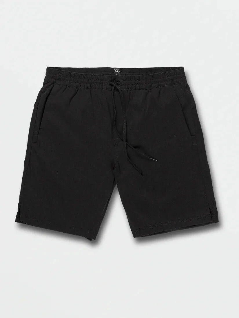 Volcom Rippah A1022200 Athletic Shorts Men's Black Nylon Elastic Waist MCWW89