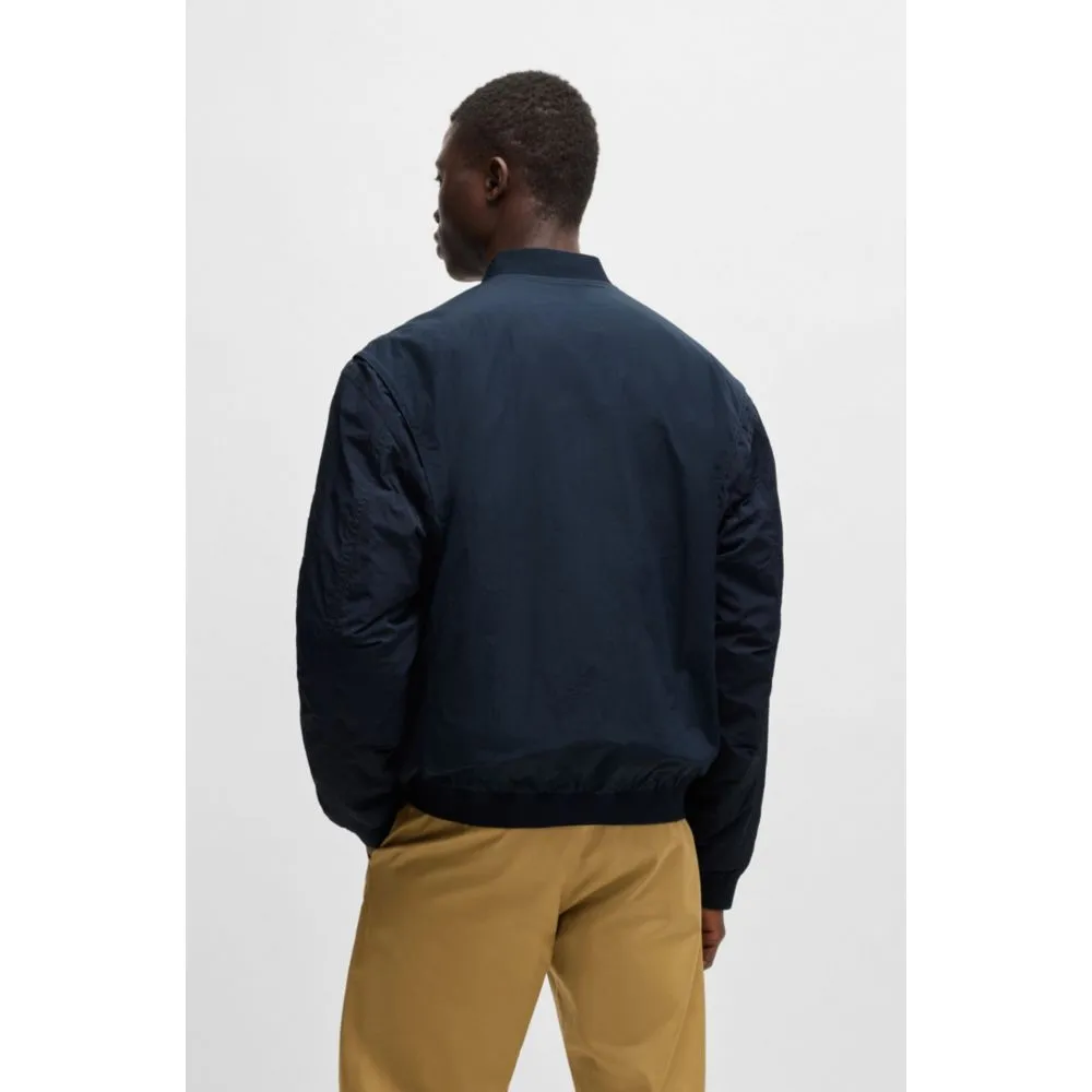 Water-repellent bomber jacket with logo badge