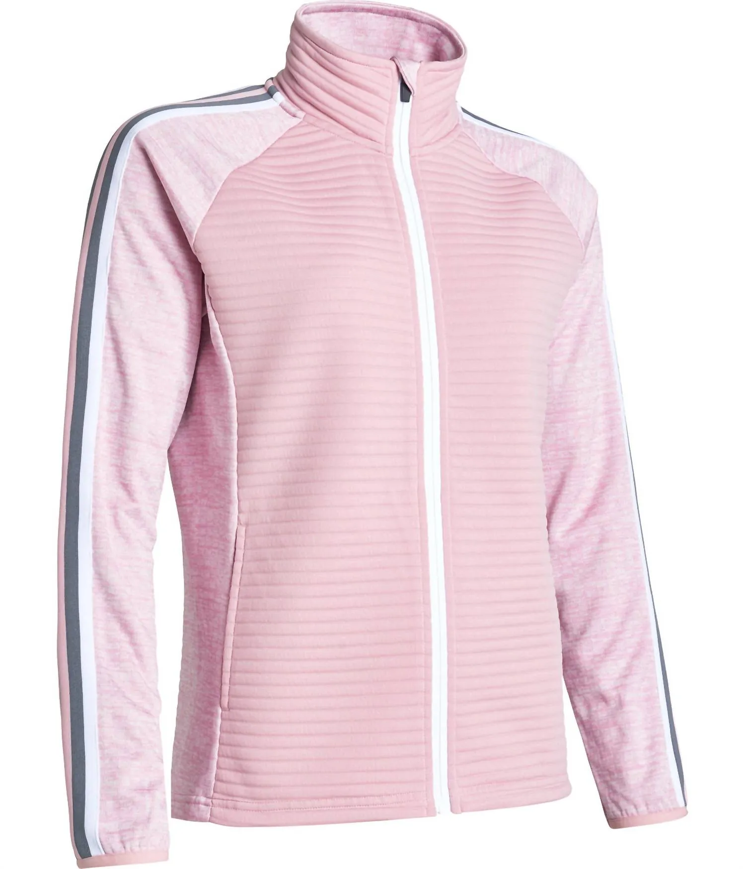 Women Turnberry 3D Stripe Fullzip Cardigan In Rosebud