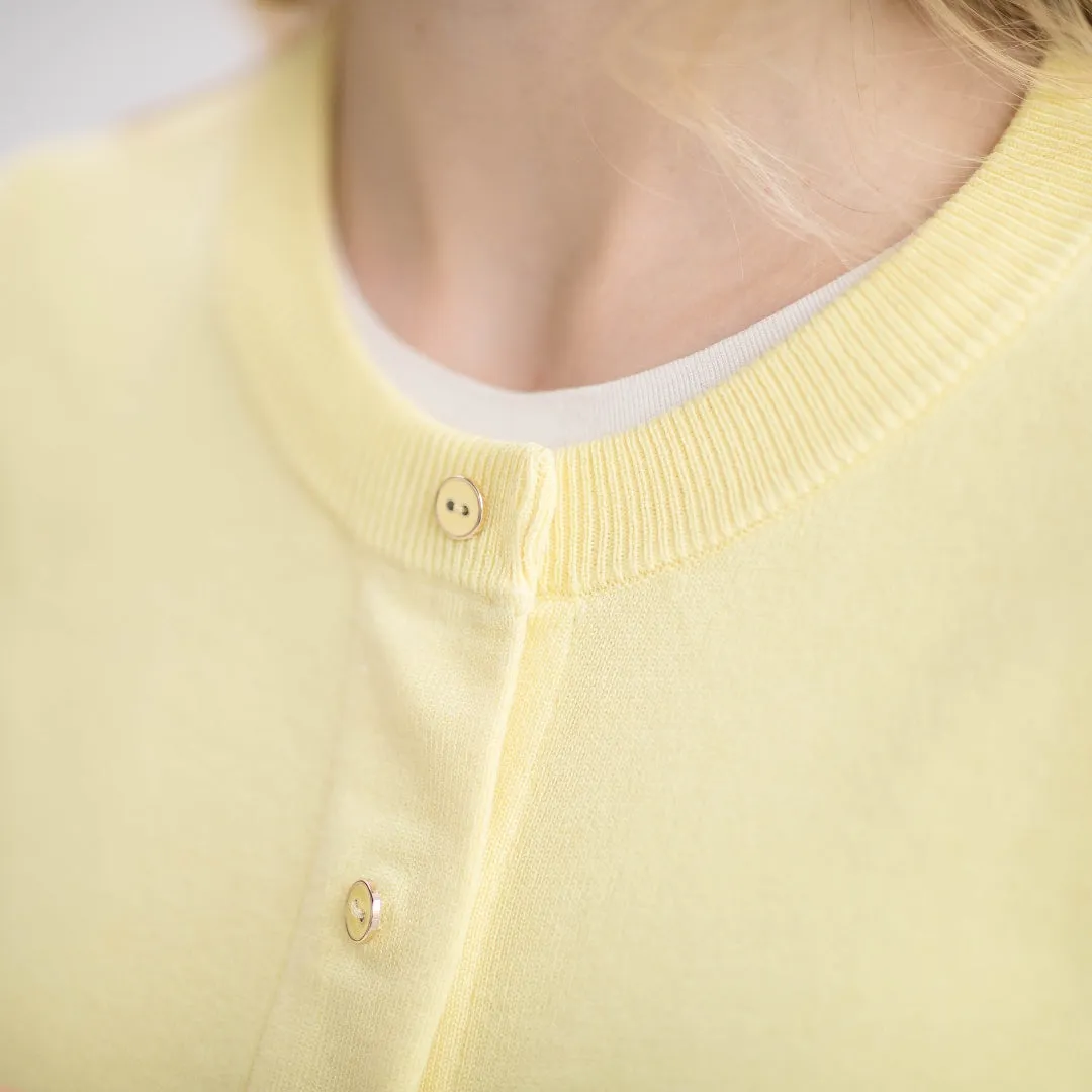 Women's Adaptive Magnetic Front Knit Cardigan Sweater In Yellow