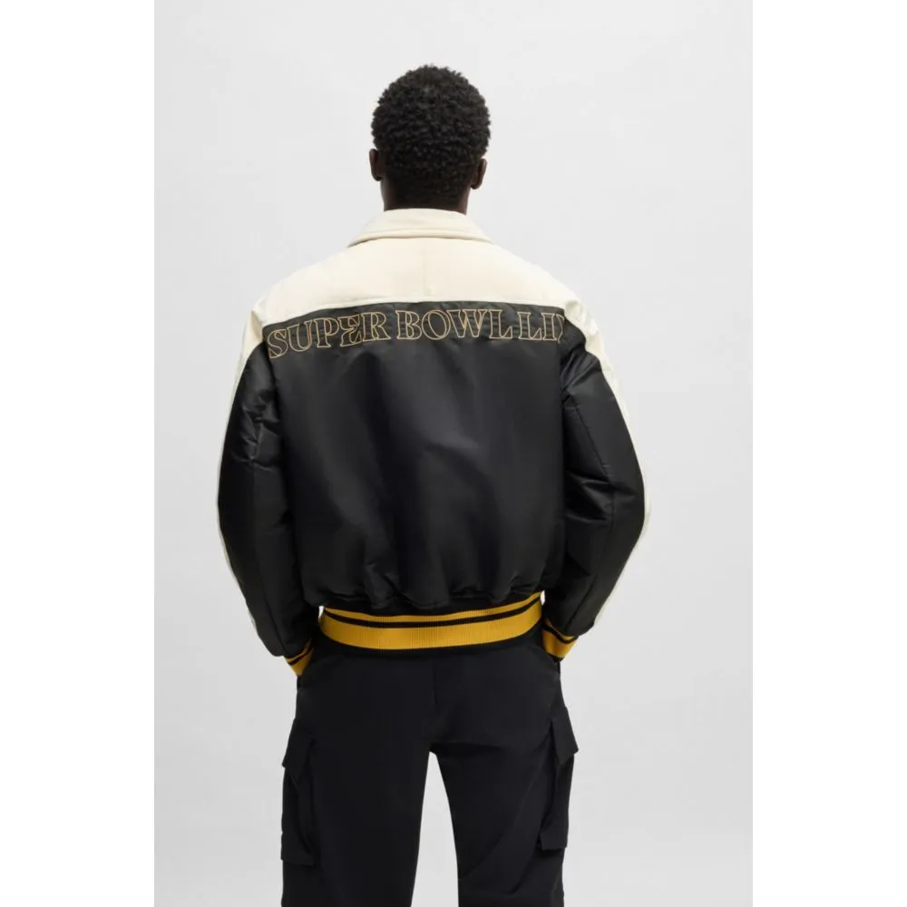 x NFL bomber jacket with velvet trims